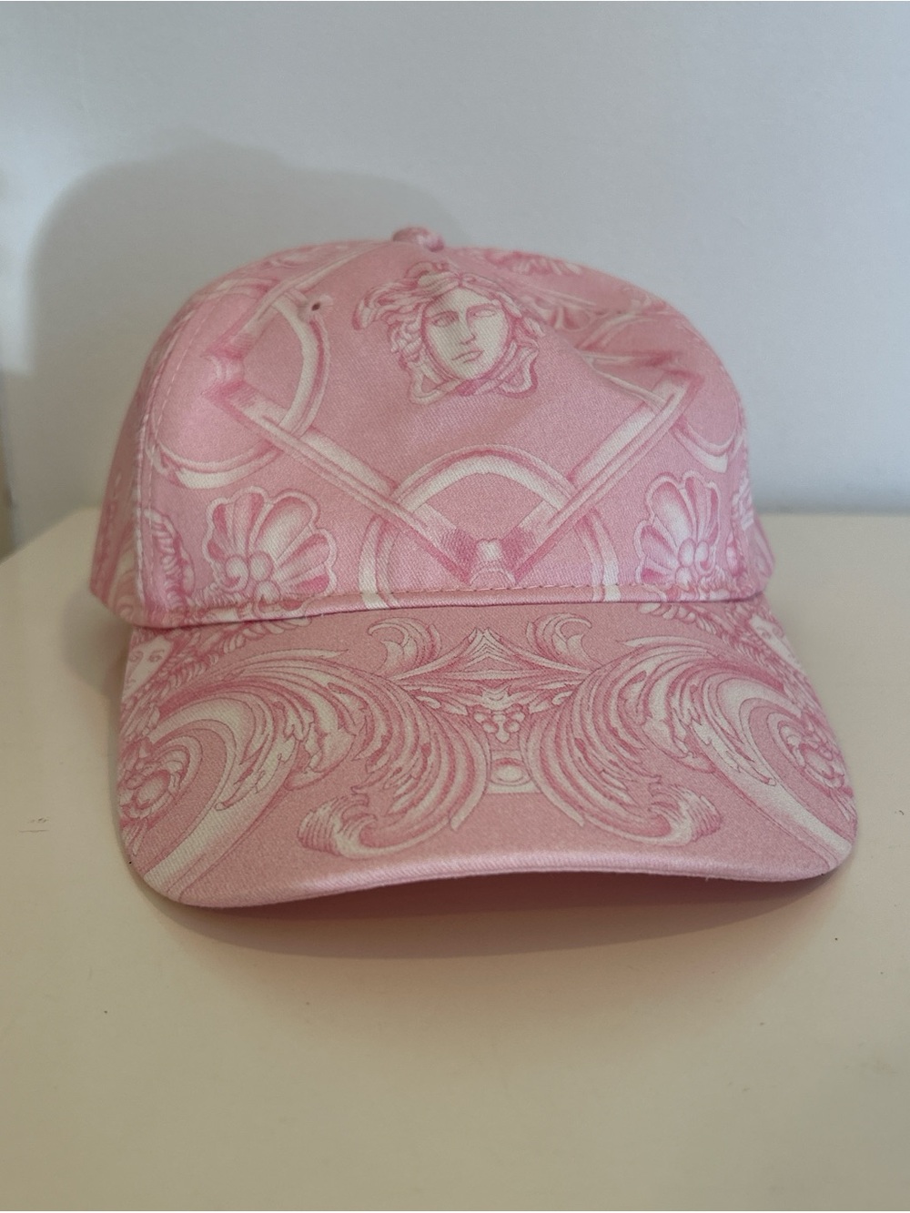 Versace Pink Baroque Medusa Cap